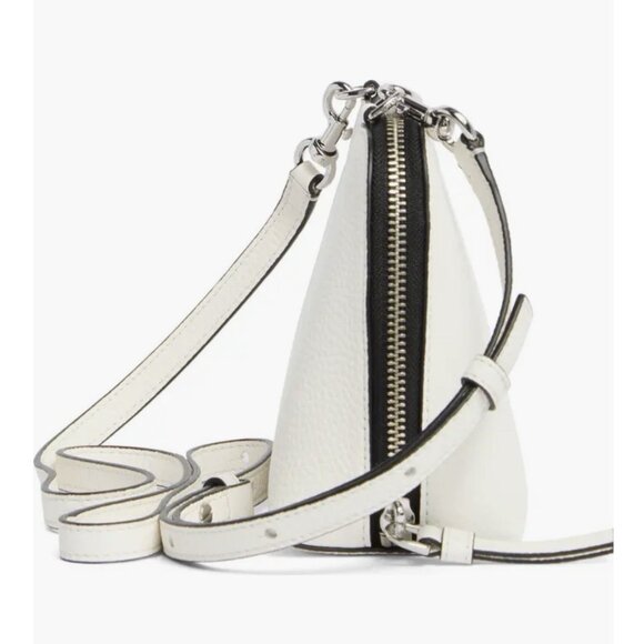 New Marc Jacobs Grind Crossbody Pouch Pebble Leather Cotton - Picture 4 of 6